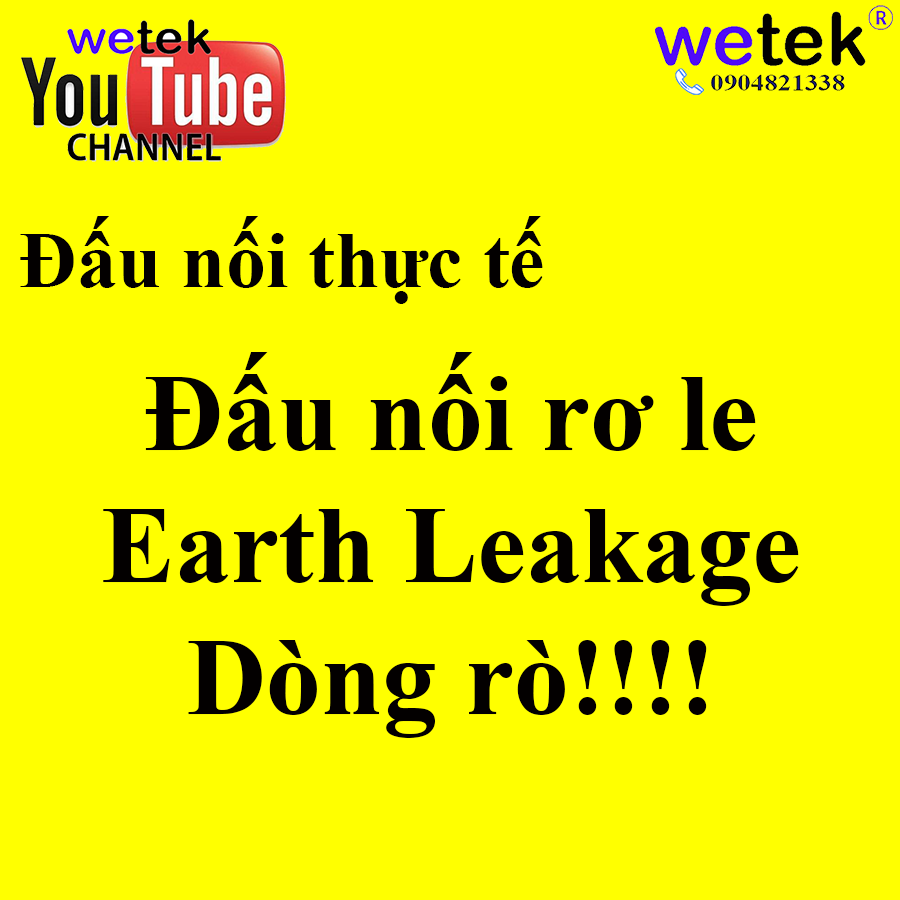 Rơ le dòng rò (Earth leakage relay) đấu nối mạch điện